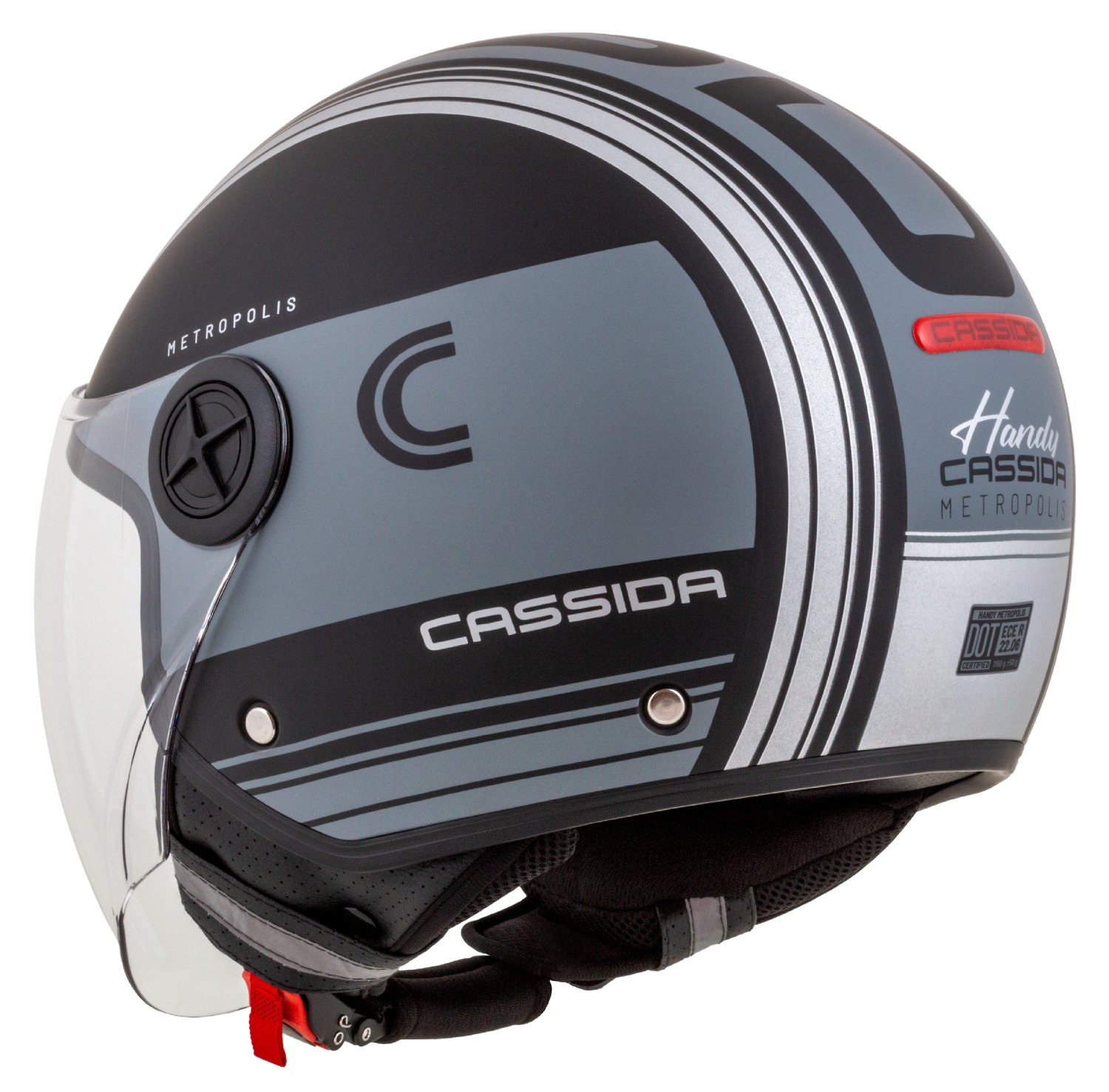 helmet Handy Metropolis Vision, CASSIDA (black matt/grey/reflective grey) 2023