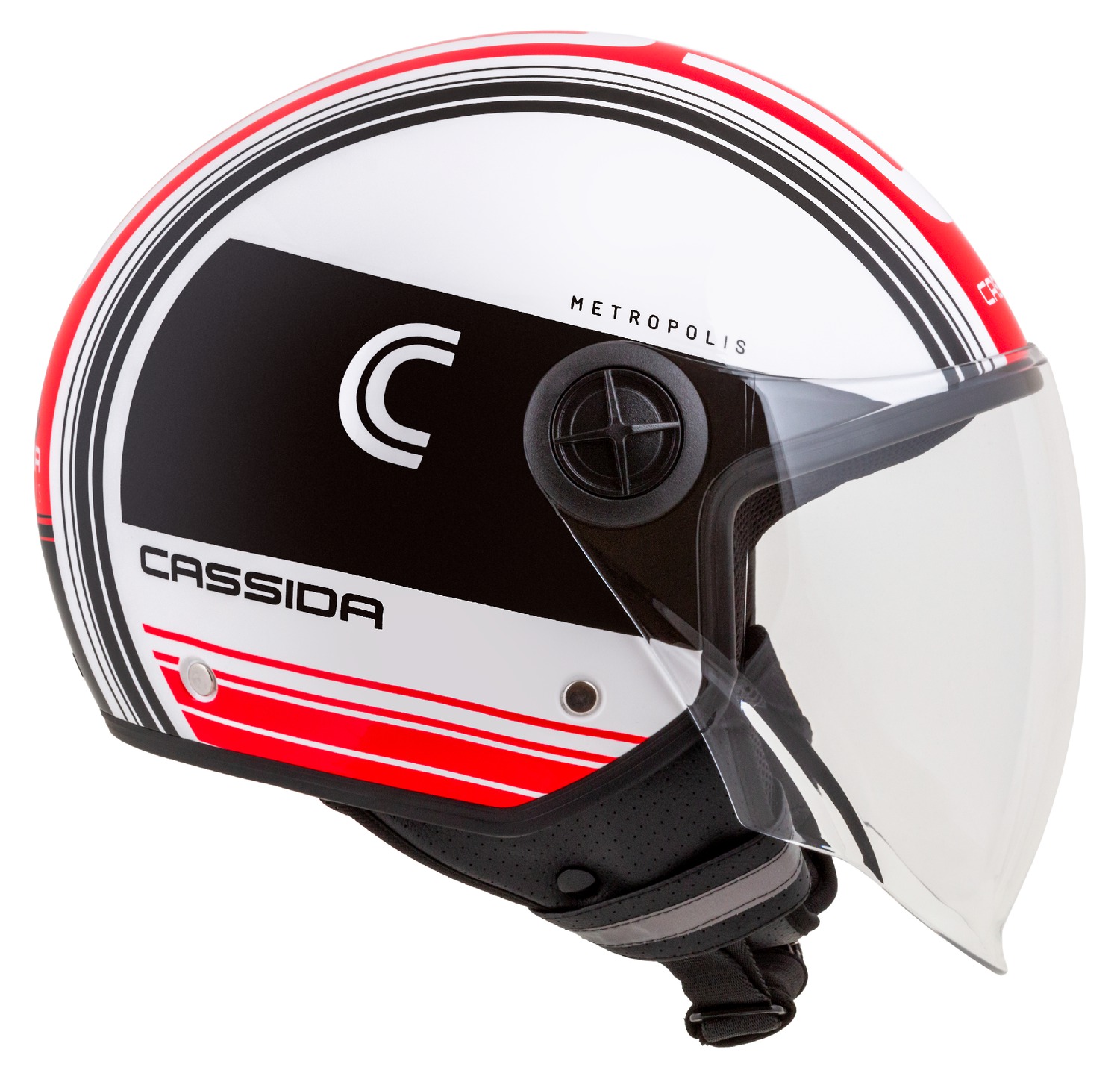 helmet Handy Metropolis, CASSIDA (black/white/red) 2023