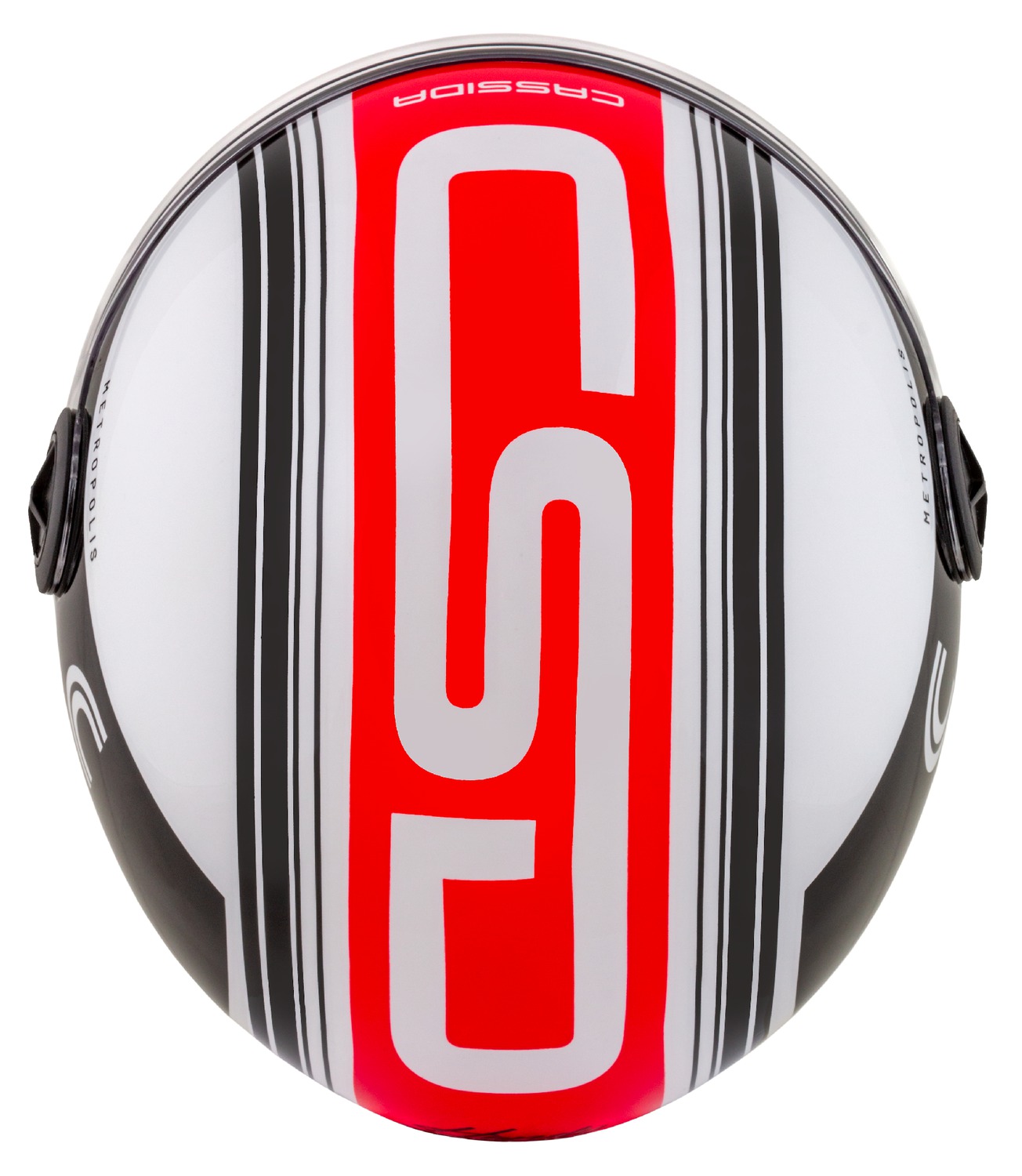 helmet Handy Metropolis, CASSIDA (black/white/red) 2023