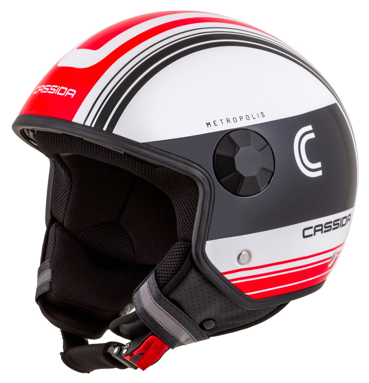 helmet Handy Metropolis, CASSIDA (black/white/red) 2023