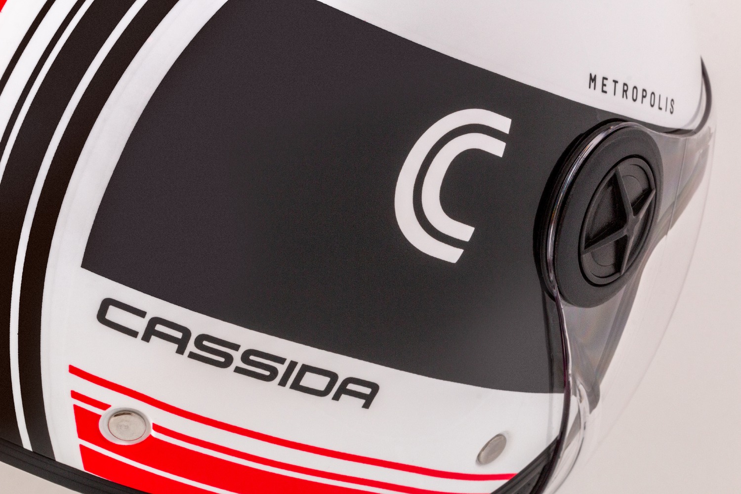 helmet Handy Metropolis, CASSIDA (black/white/red) 2023