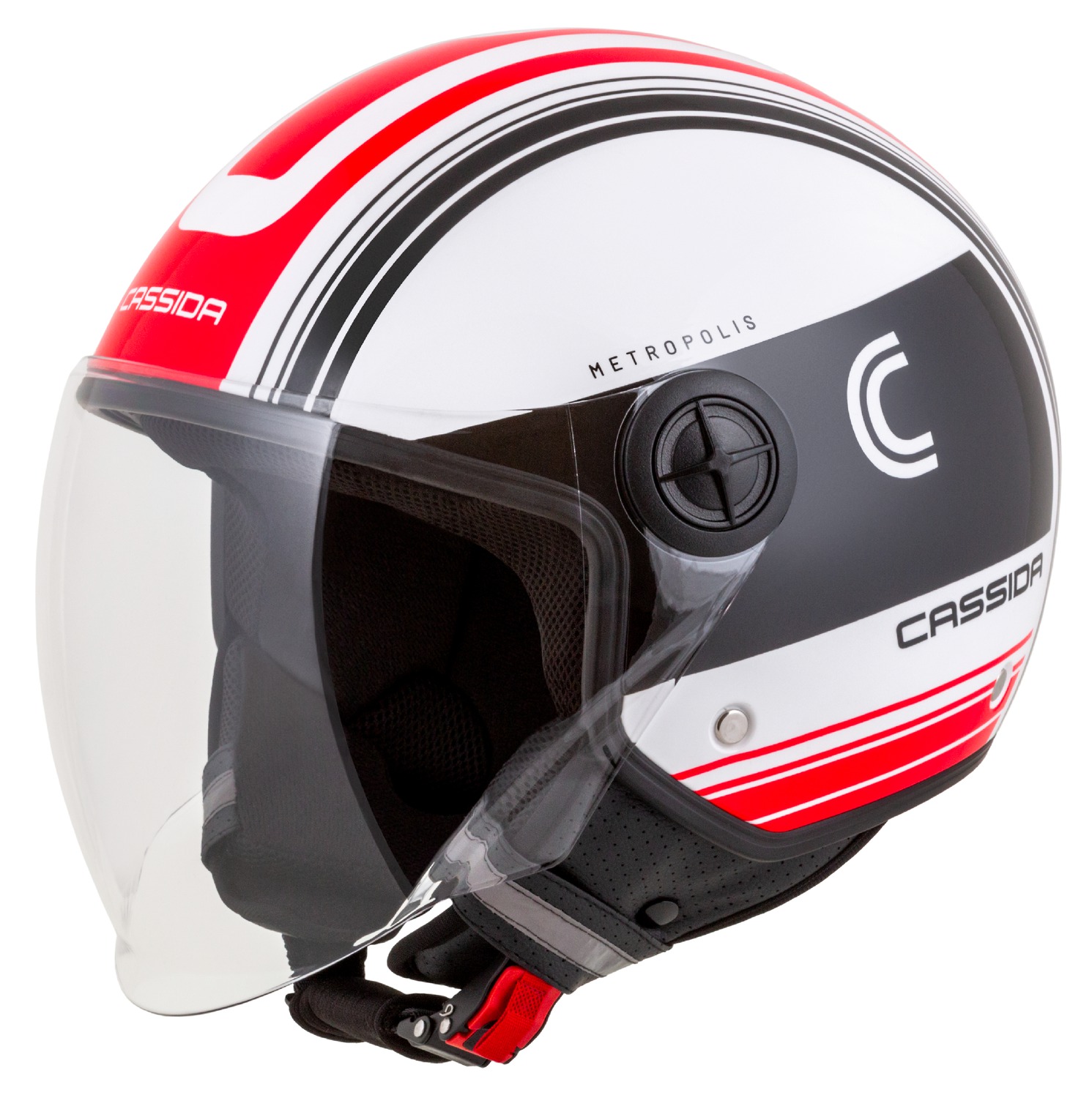 helmet Handy Metropolis, CASSIDA (black/white/red) 2023