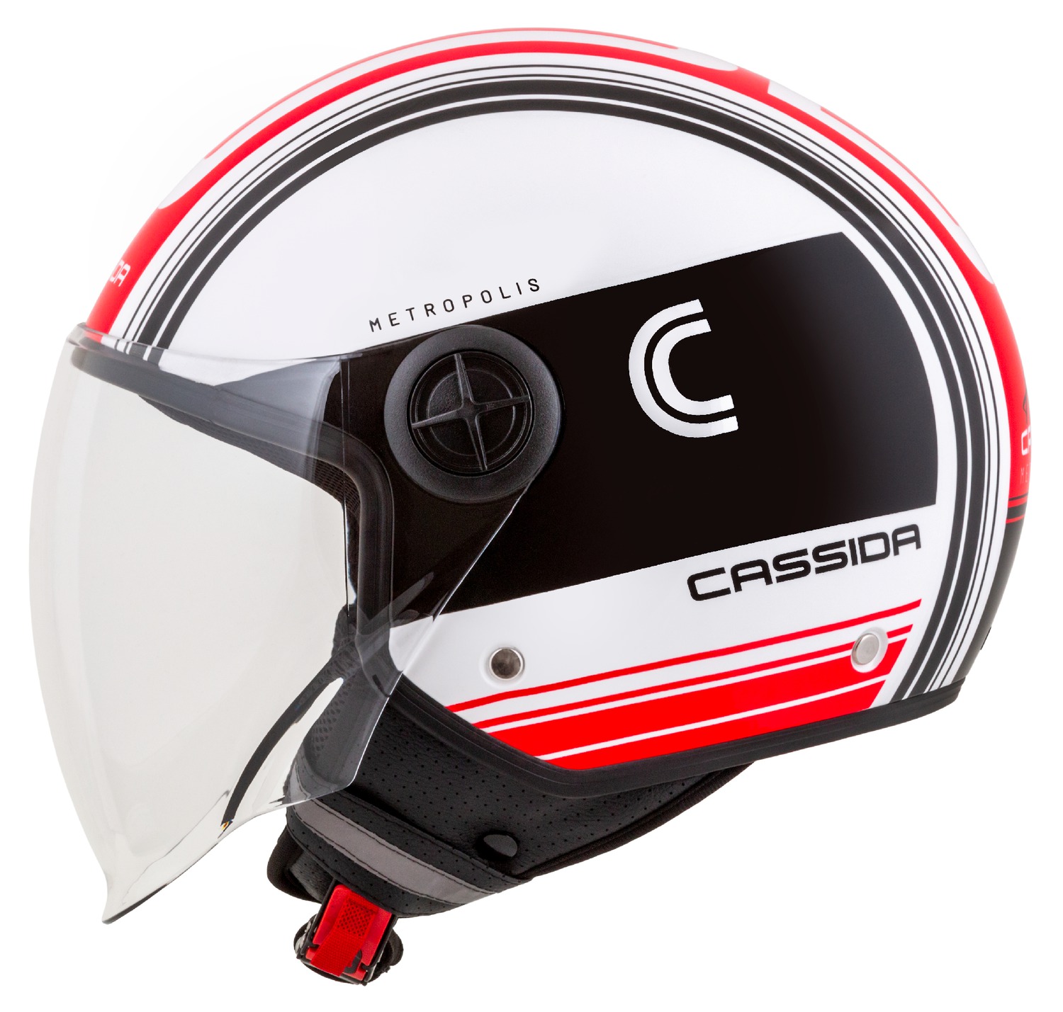 helmet Handy Metropolis, CASSIDA (black/white/red) 2023