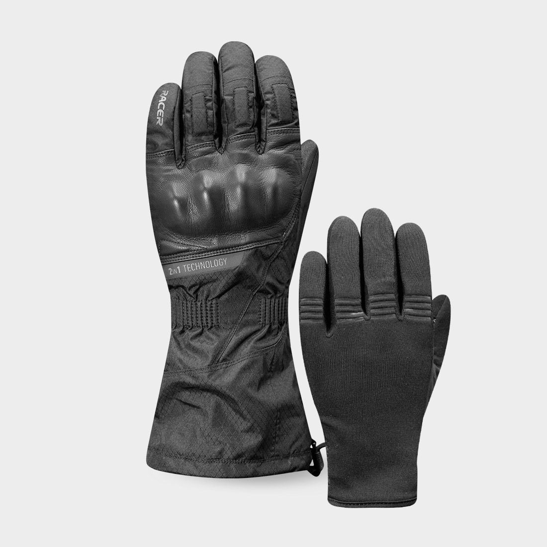 gloves SIBERY 2-1, RACER (black)