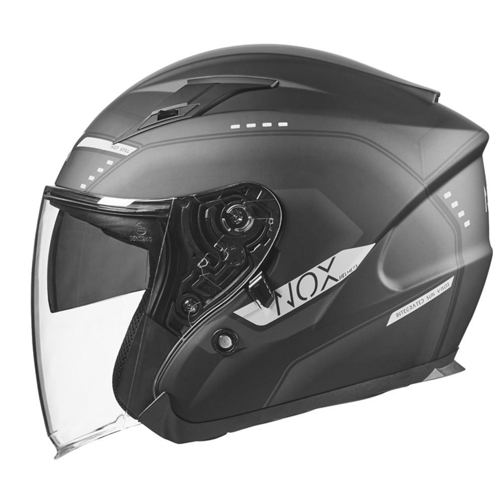 přilba N128 KRILL, NOX (black matná-bílá)