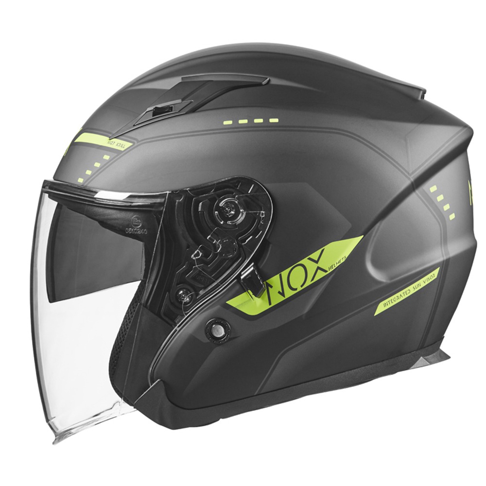 přilba N128 KRILL, NOX (black matná-neon žlutá)