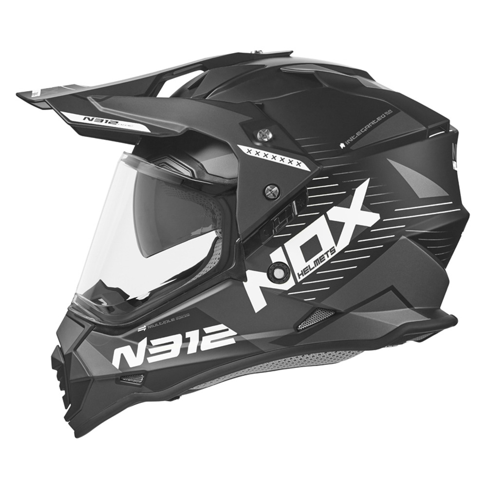 přilba N312 EXTEND, NOX (black matná, bílá)