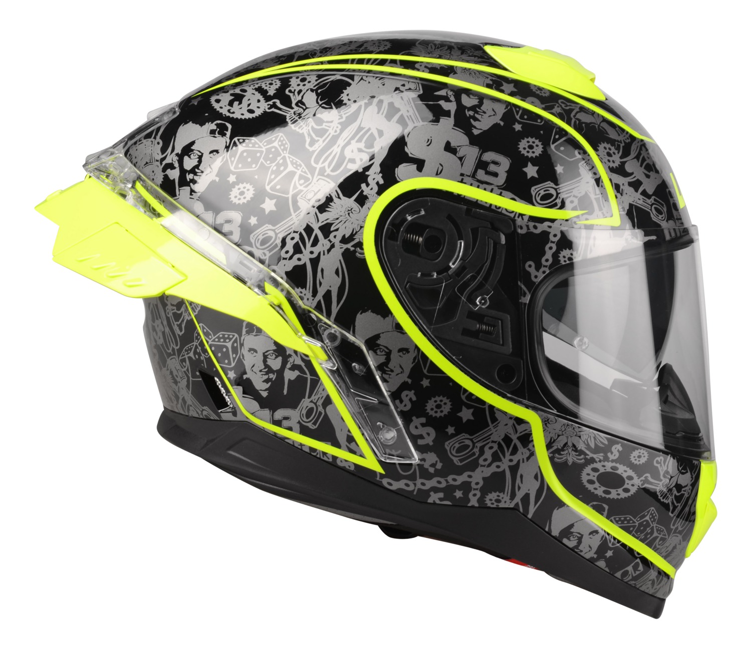 helmet Rafale SR $13 original, LAZER (black/yellow fluo)