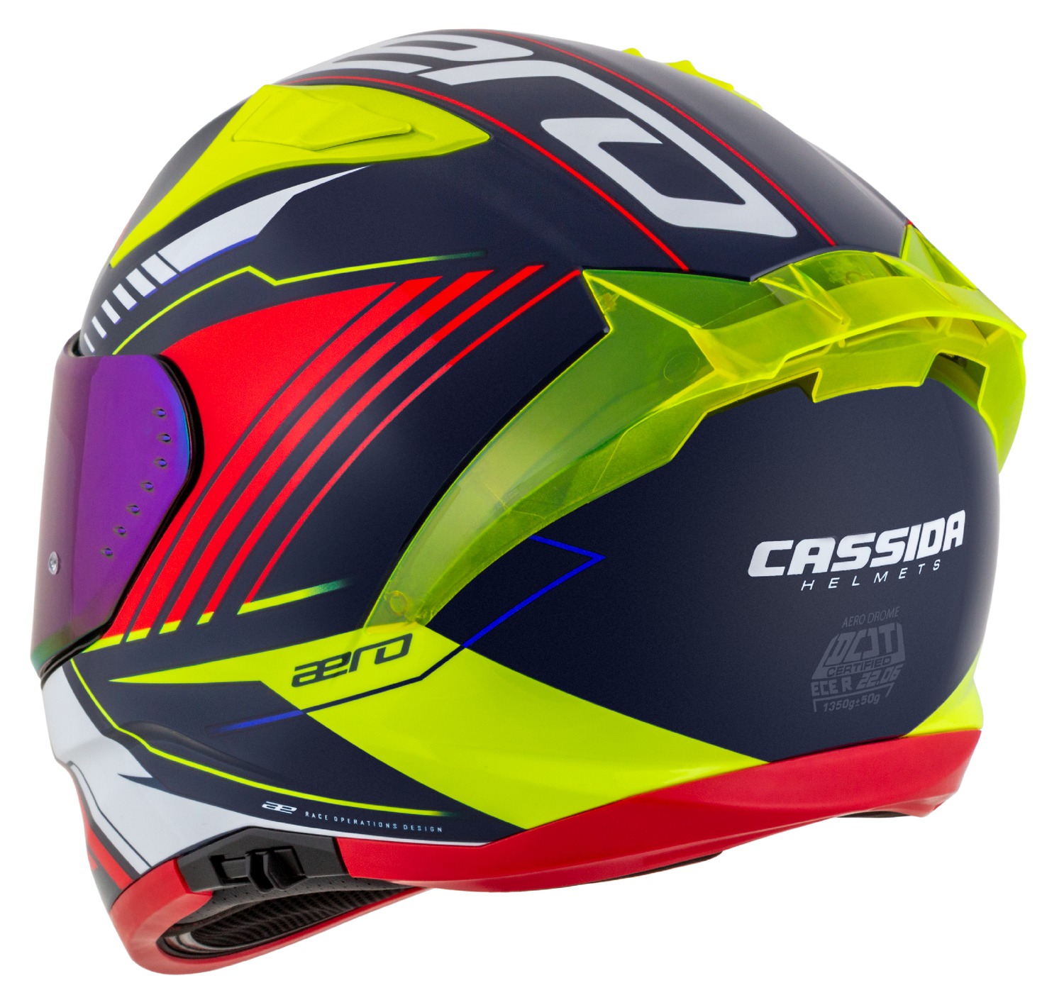 helmet Aero Drome, CASSIDA (pearl blue/yellow/orange/red/white) 2025