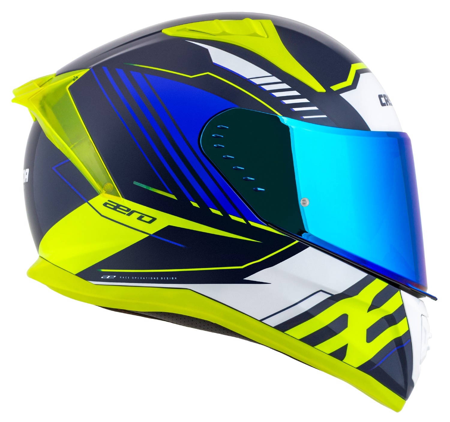 helmet Aero Drome, CASSIDA (blue/yellow fluo/light blue/white) 2025