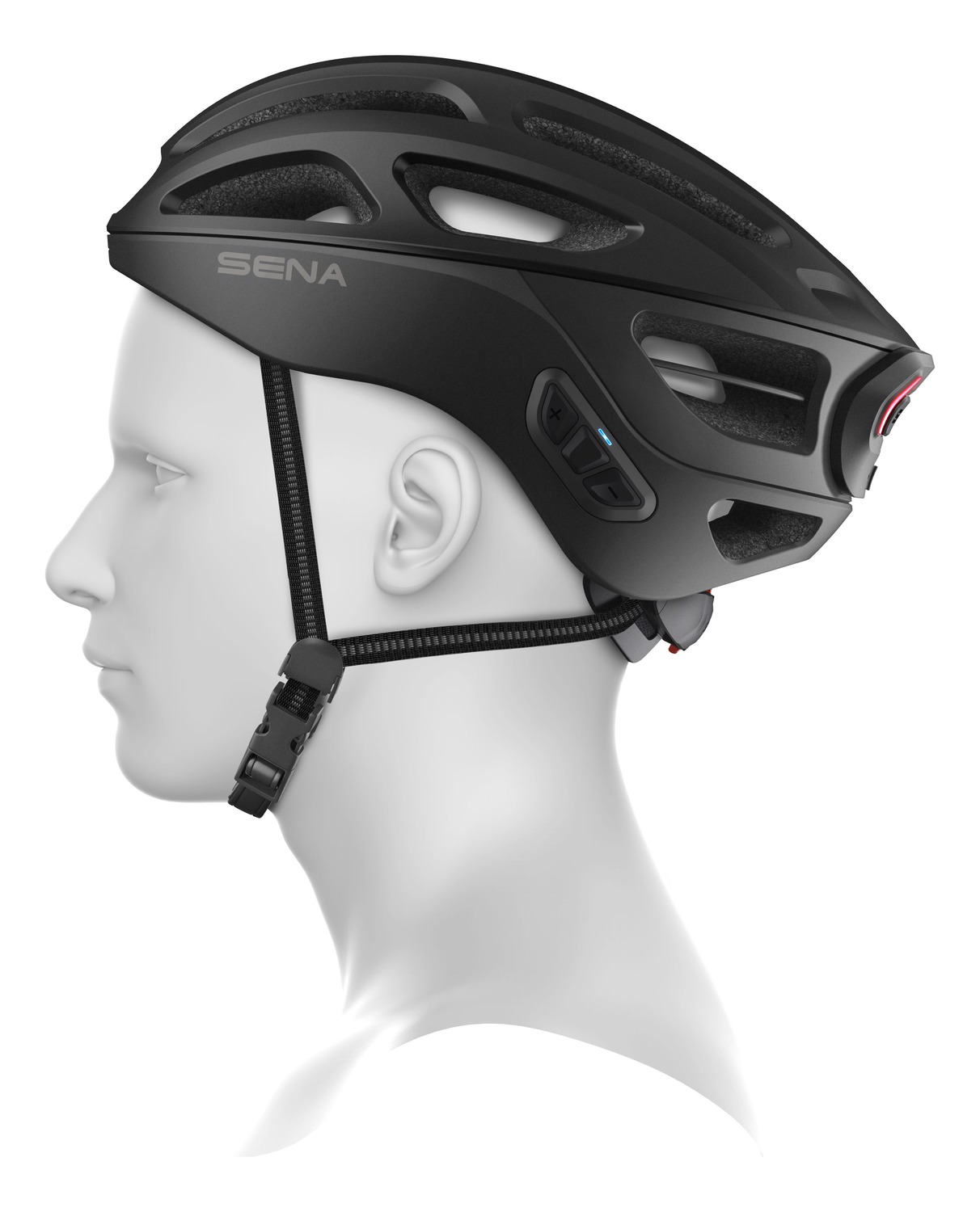 Sena Smart Cycling Helmet, R1 EVO, Matt Black (FM removed and new chipset)