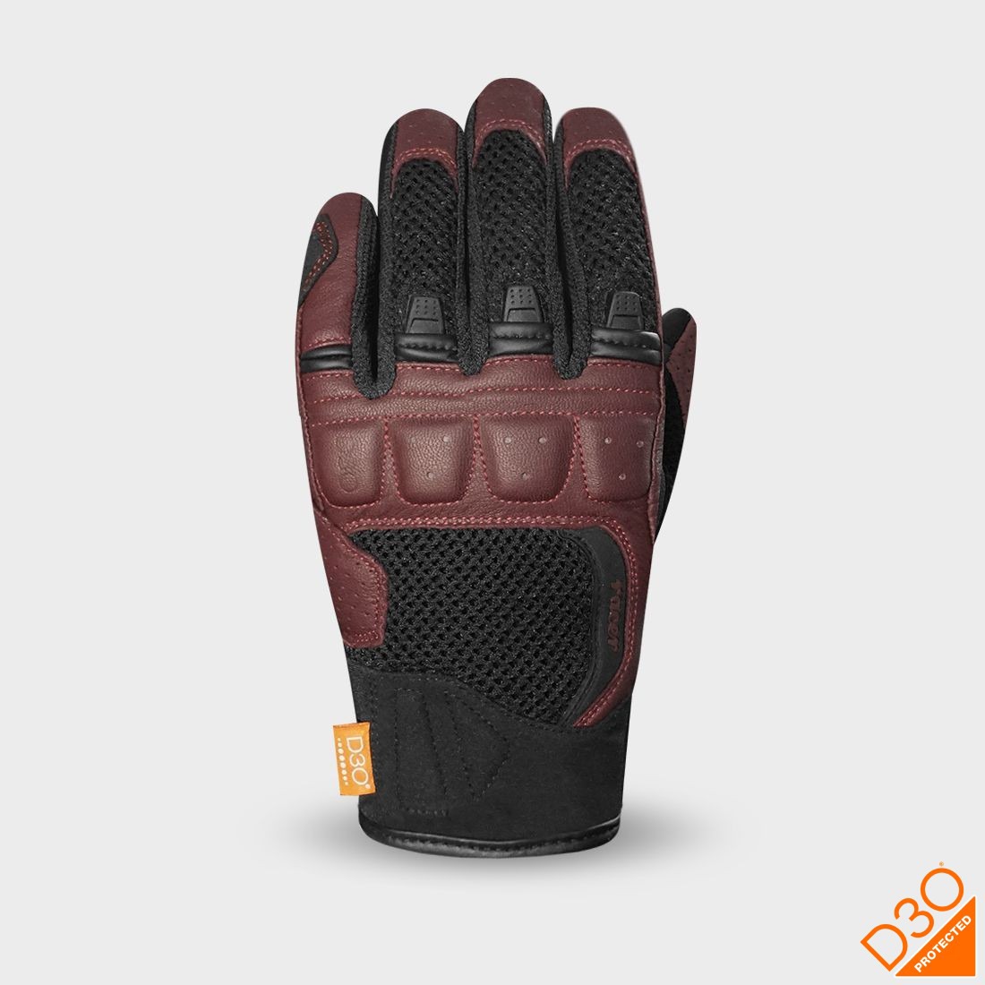 gloves RONIN, RACER, women (black/burgundy)
