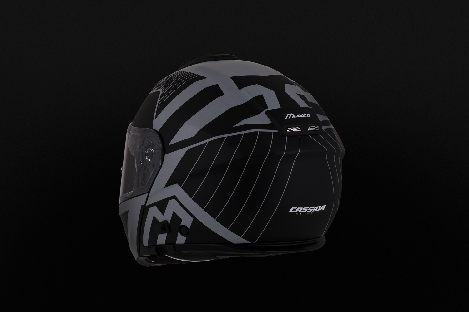 helmet Modulo 2.1 Profile Vision, CASSIDA (black matt/grey/reflective grey, Pinlock ready visor) 2025