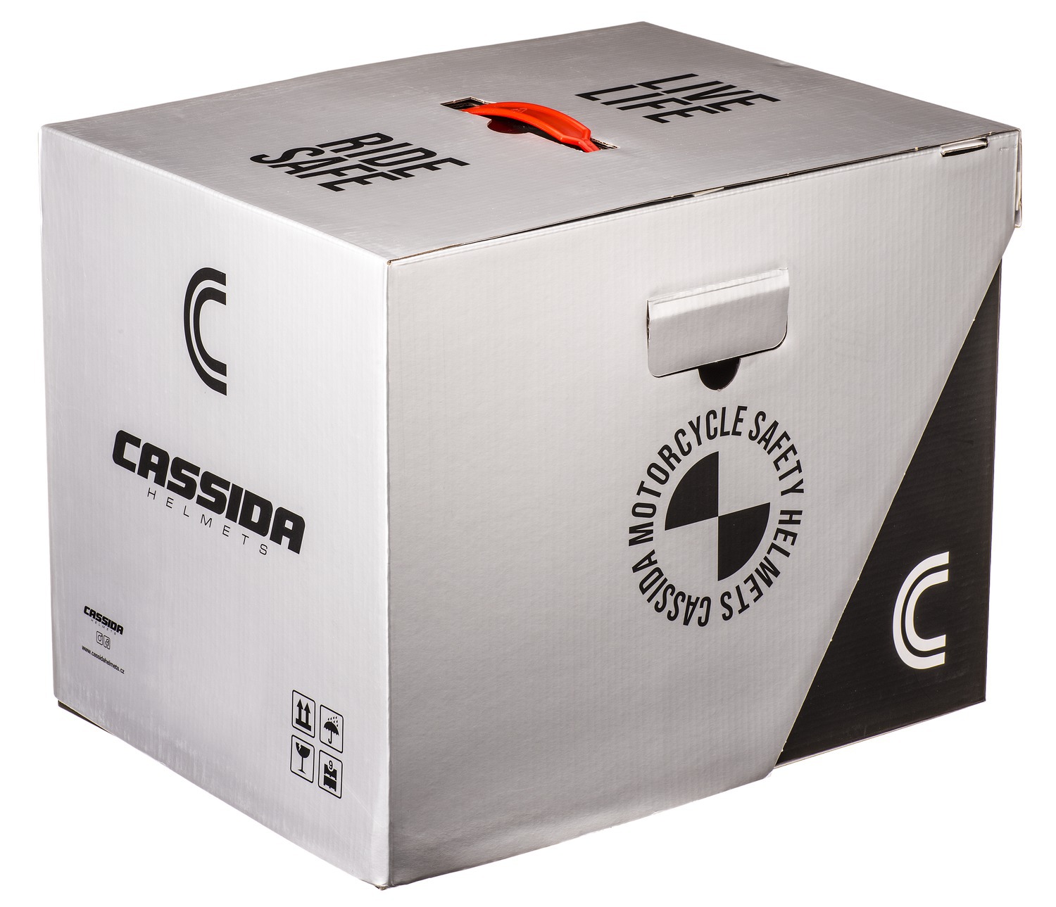 helmet Modulo 2.1 Compass, CASSIDA (white pearl/black/red/silver, Pinlock ready visor) 2025