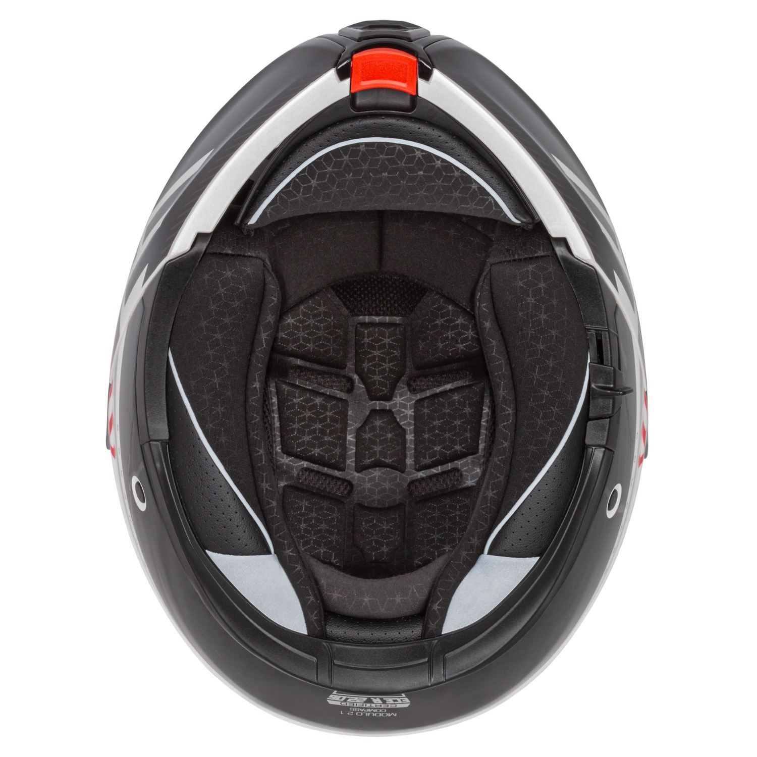 helmet Modulo 2.1 Compass, CASSIDA (white pearl/black/red/silver, Pinlock ready visor) 2025