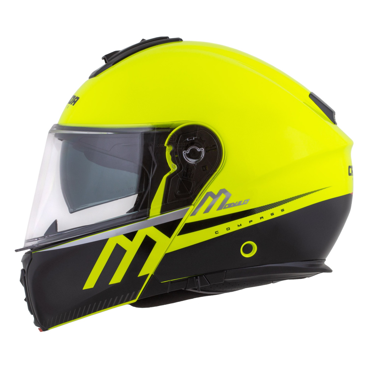 helmet Modulo 2.1 Compass, CASSIDA (yellow fluo/black/silver/red, Pinlock ready visor) 2025