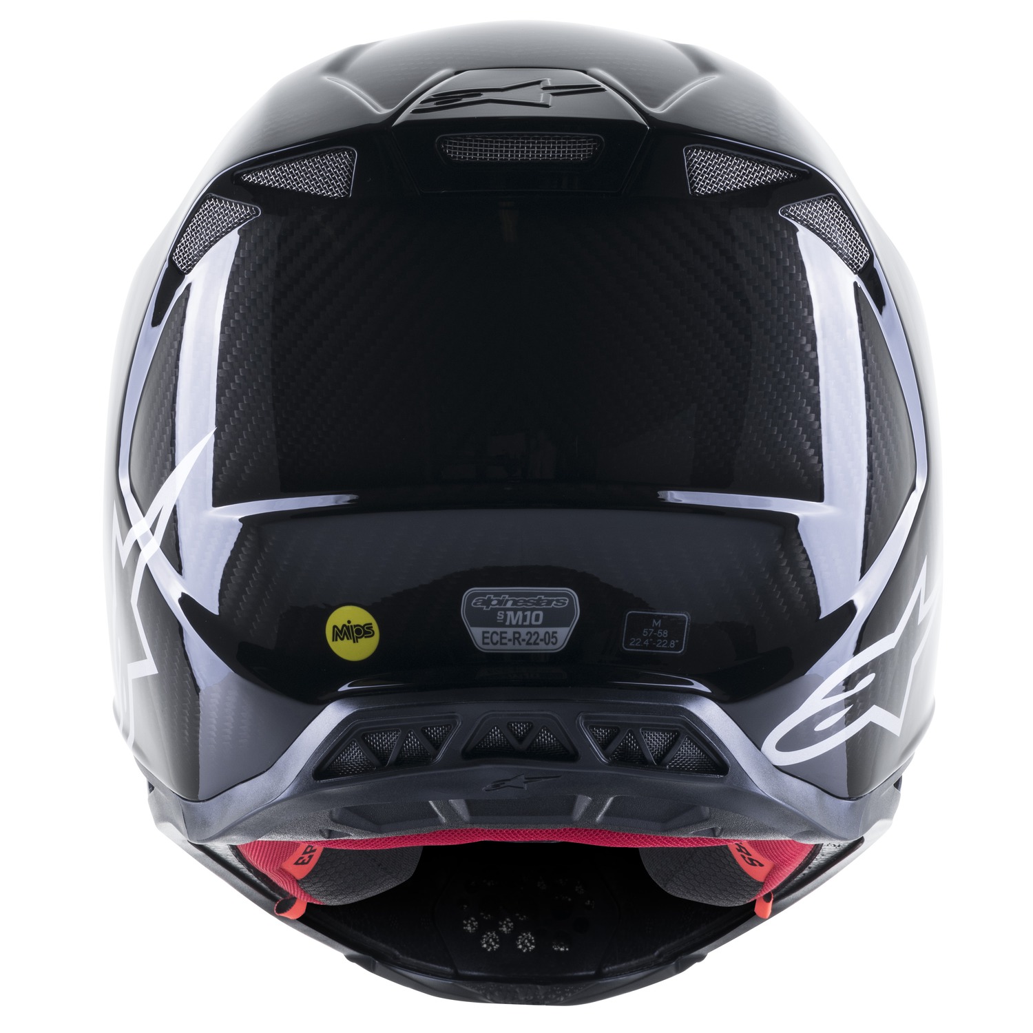 přilba SUPERTECH S-M10 SOLID 2023, ALPINESTARS (black sheeny karbon/šedá)