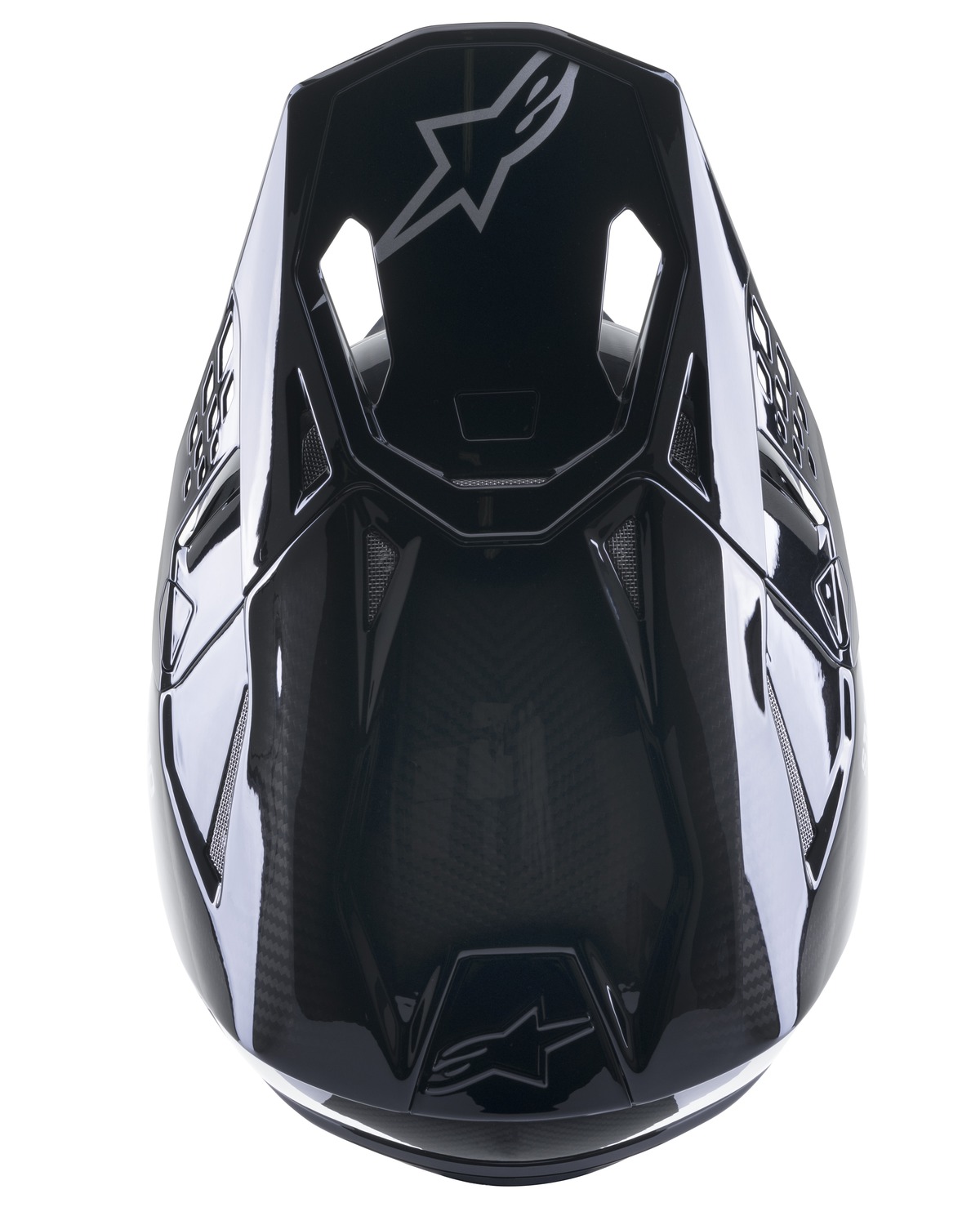 přilba SUPERTECH S-M10 SOLID 2023, ALPINESTARS (black sheeny karbon/šedá)