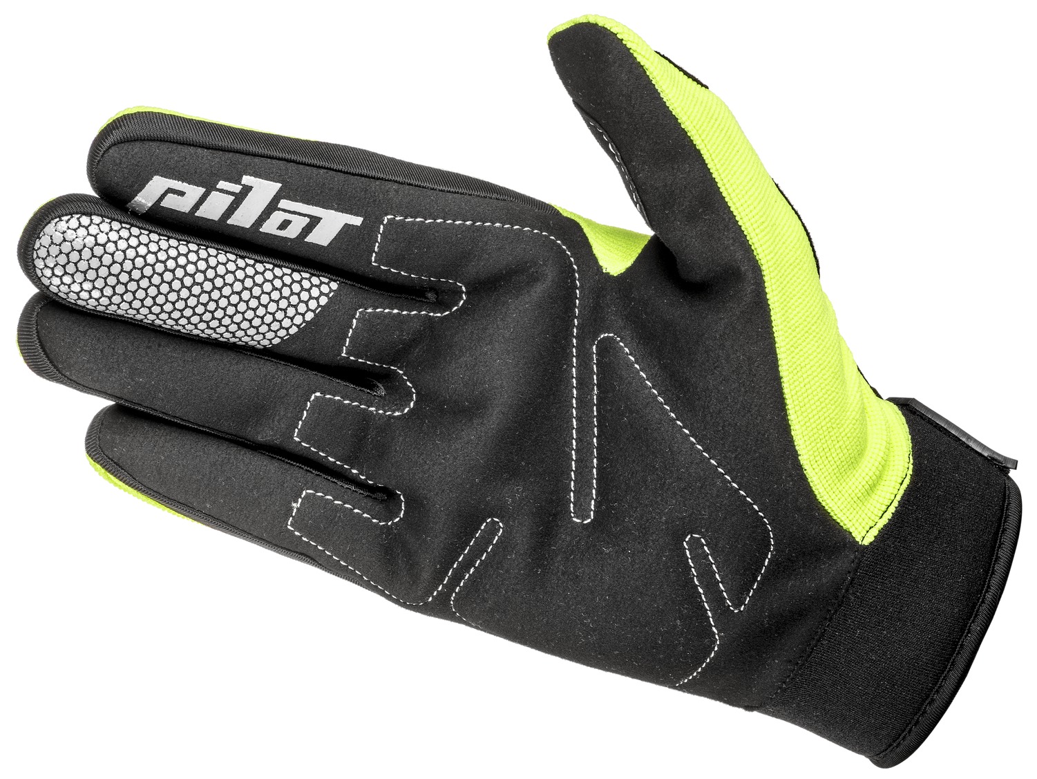 PIONEER gloves, PILOT, kids (yellow fluo/black/red)