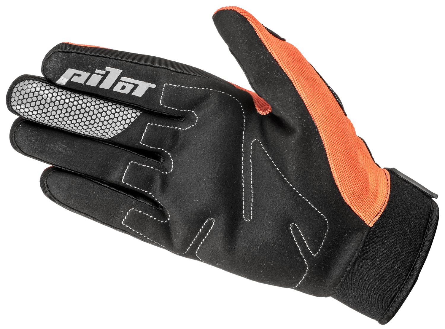PIONEER gloves, PILOT, kids (orange fluo/black)
