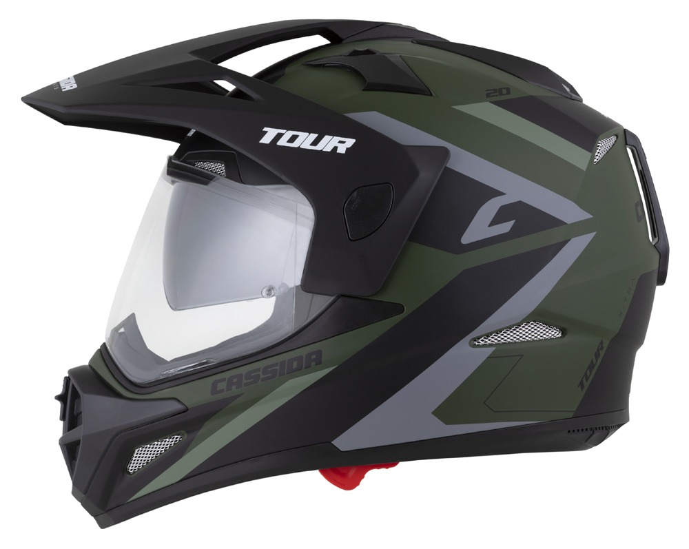 helmet Tour 2.0 X-tra, CASSIDA (green matt/gray/black, Pinlock ready visor) 2025