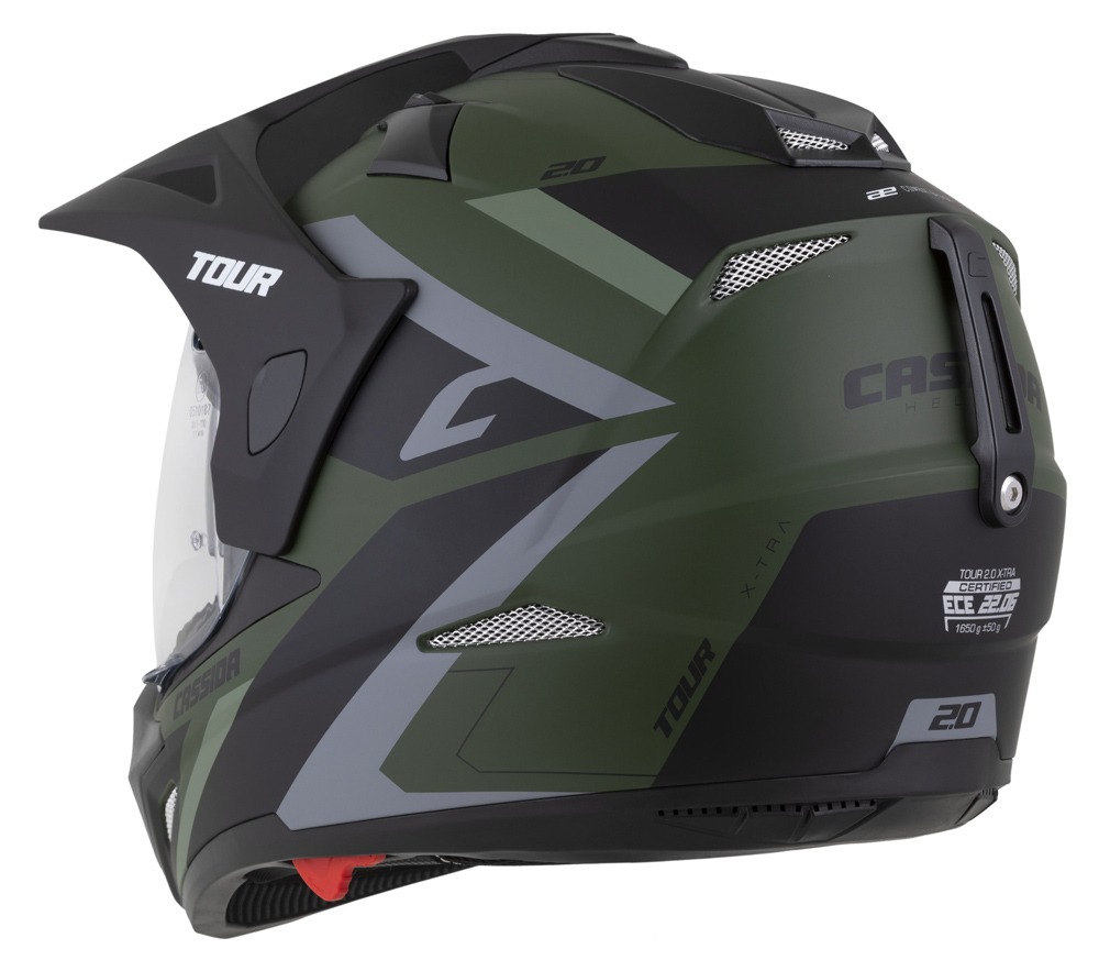 helmet Tour 2.0 X-tra, CASSIDA (green matt/gray/black, Pinlock ready visor) 2025