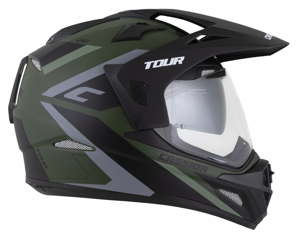helmet Tour 2.0 X-tra, CASSIDA (green matt/gray/black, Pinlock ready visor) 2025