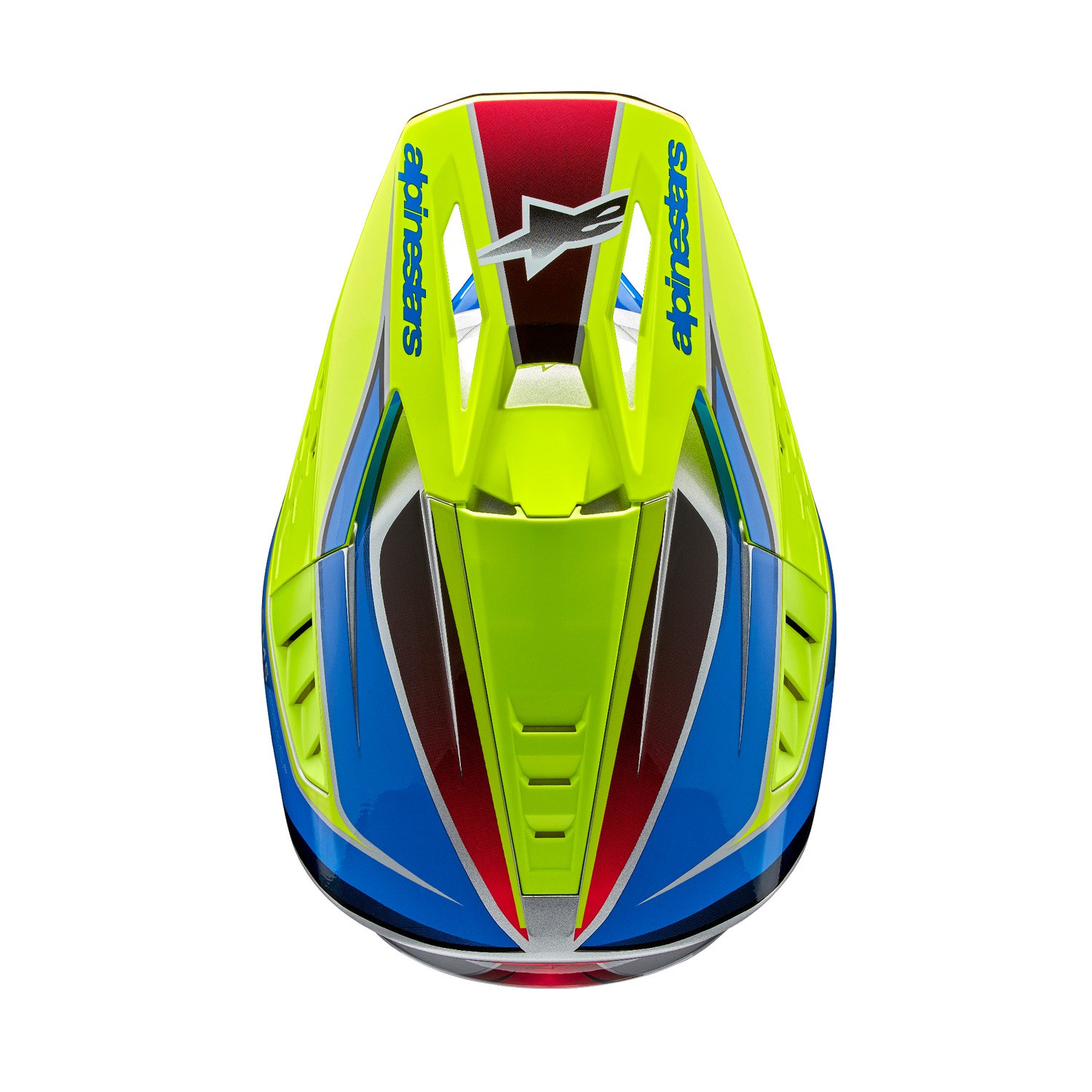 helmet S-M5 SAIL, ALPINESTARS (yellow fluo/blue/silver) 2025