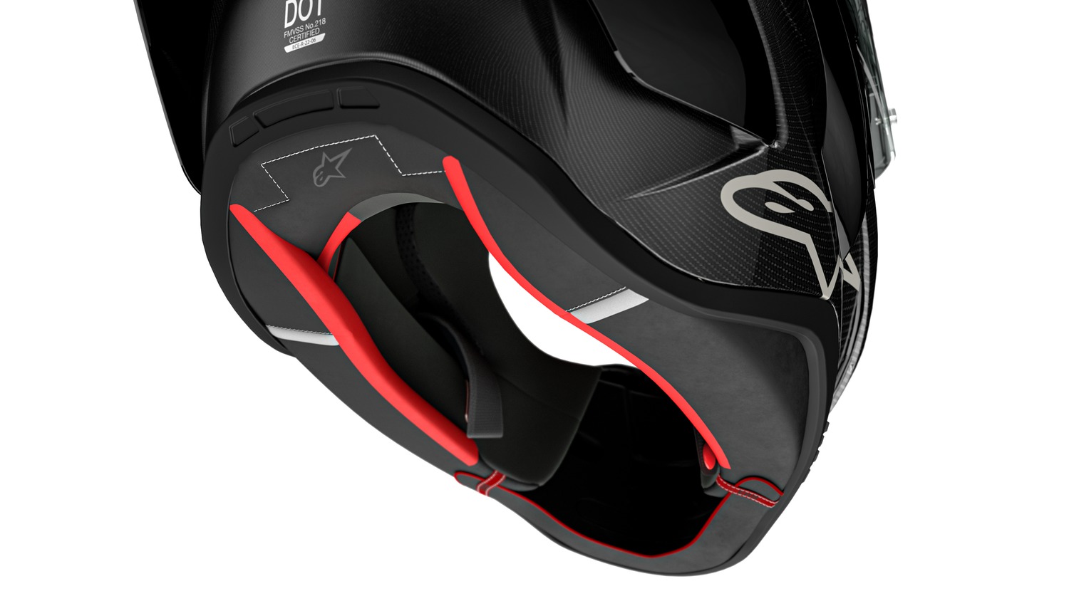 helmet SUPERTECH R10 TEAM, ALPINESTARS (matt carbon/red fluo/blue/white) 2025