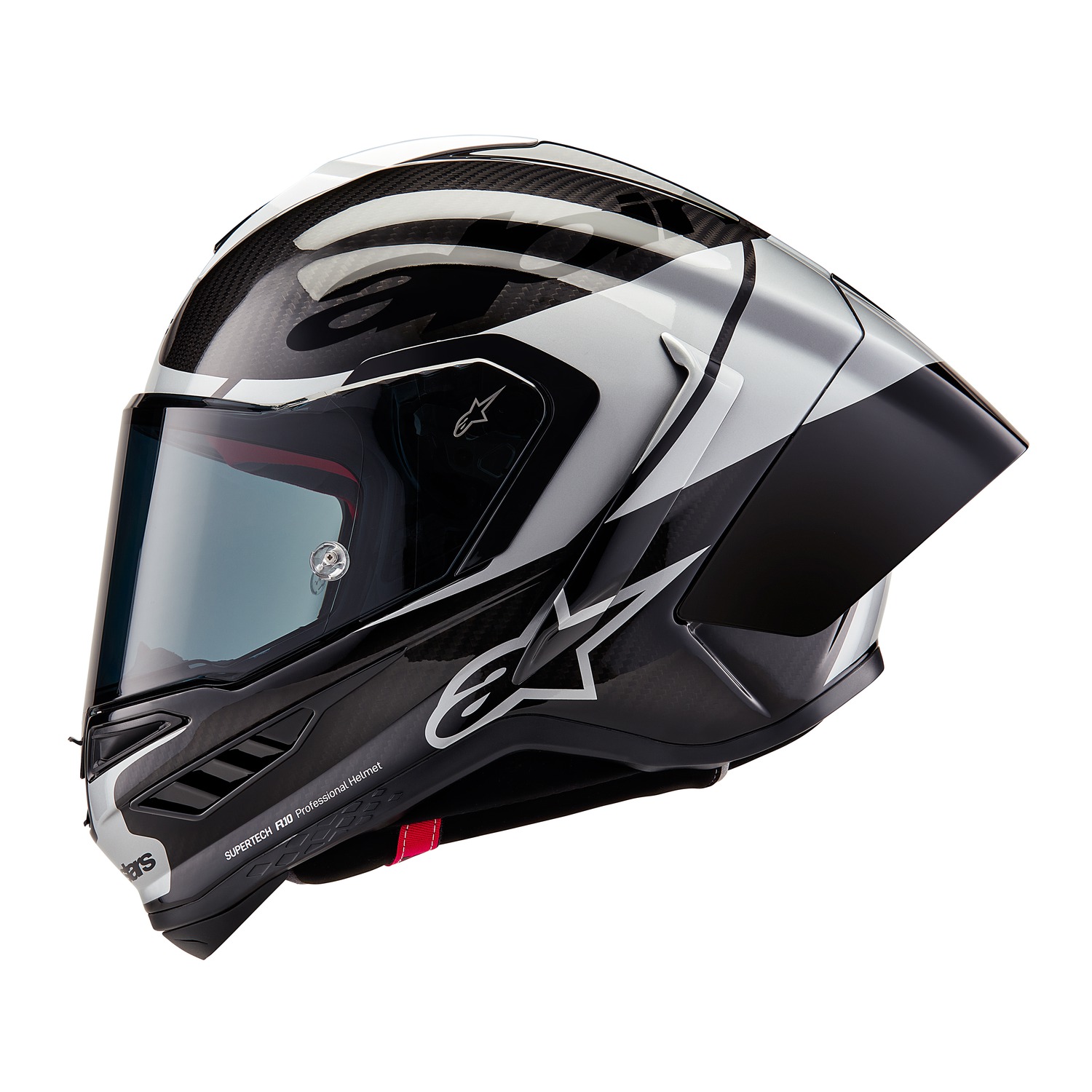 helmet SUPERTECH R10 ELEMENT, ALPINESTARS (carbon/silver/black) 2025