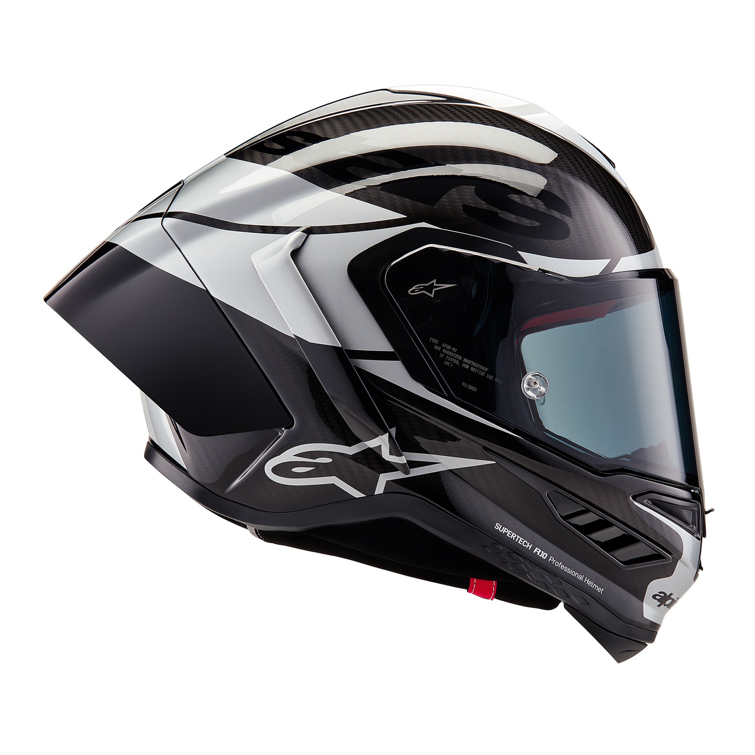 helmet SUPERTECH R10 ELEMENT, ALPINESTARS (carbon/silver/black) 2025