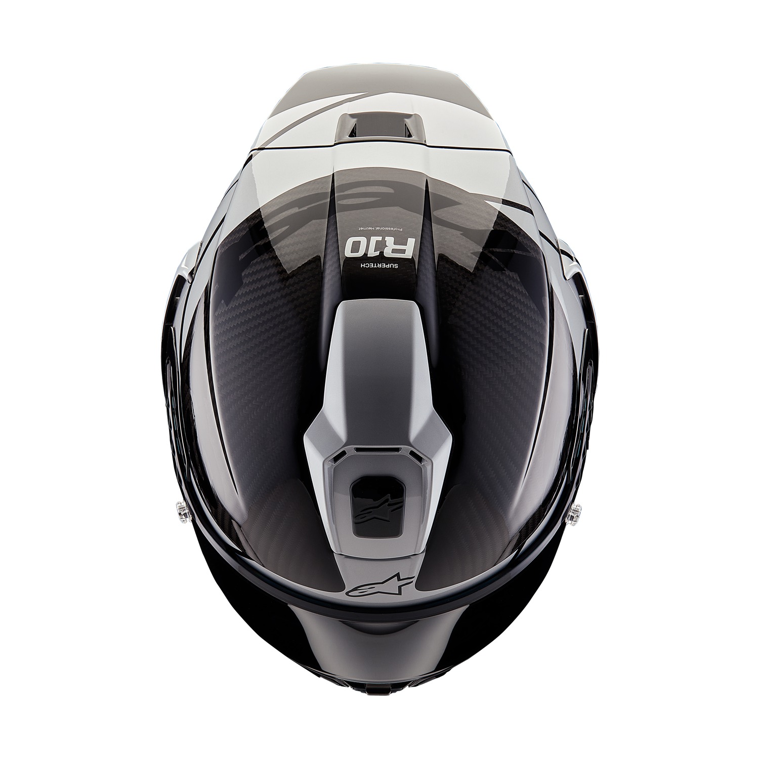 helmet SUPERTECH R10 ELEMENT, ALPINESTARS (carbon/silver/black) 2025