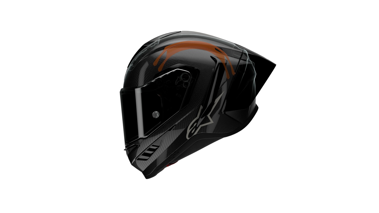 helmet SUPERTECH R10 ELEMENT, ALPINESTARS (carbon/red fluo/white) 2025