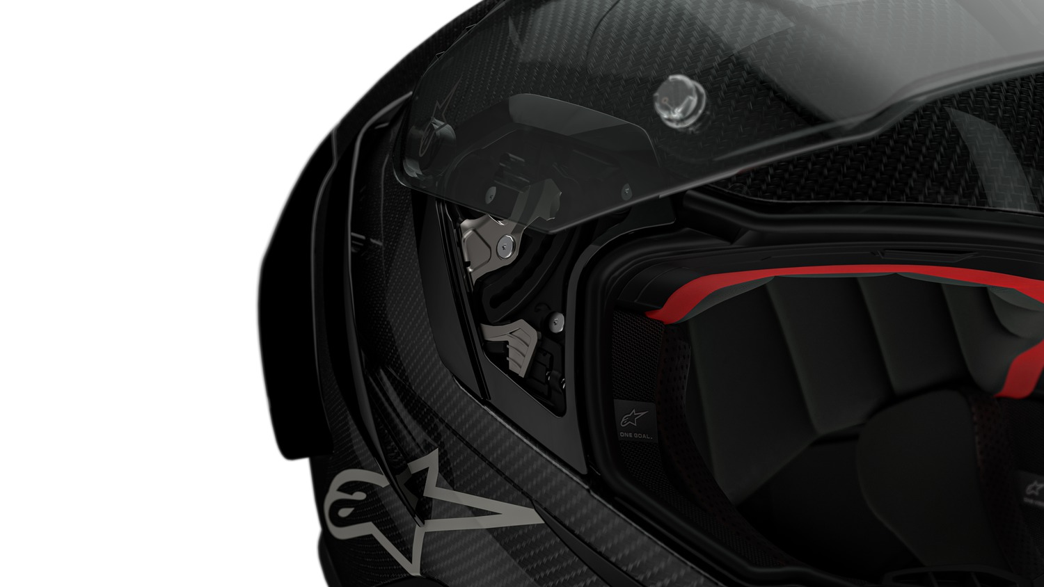 helmet SUPERTECH R10 ELEMENT, ALPINESTARS (carbon/red fluo/white) 2025