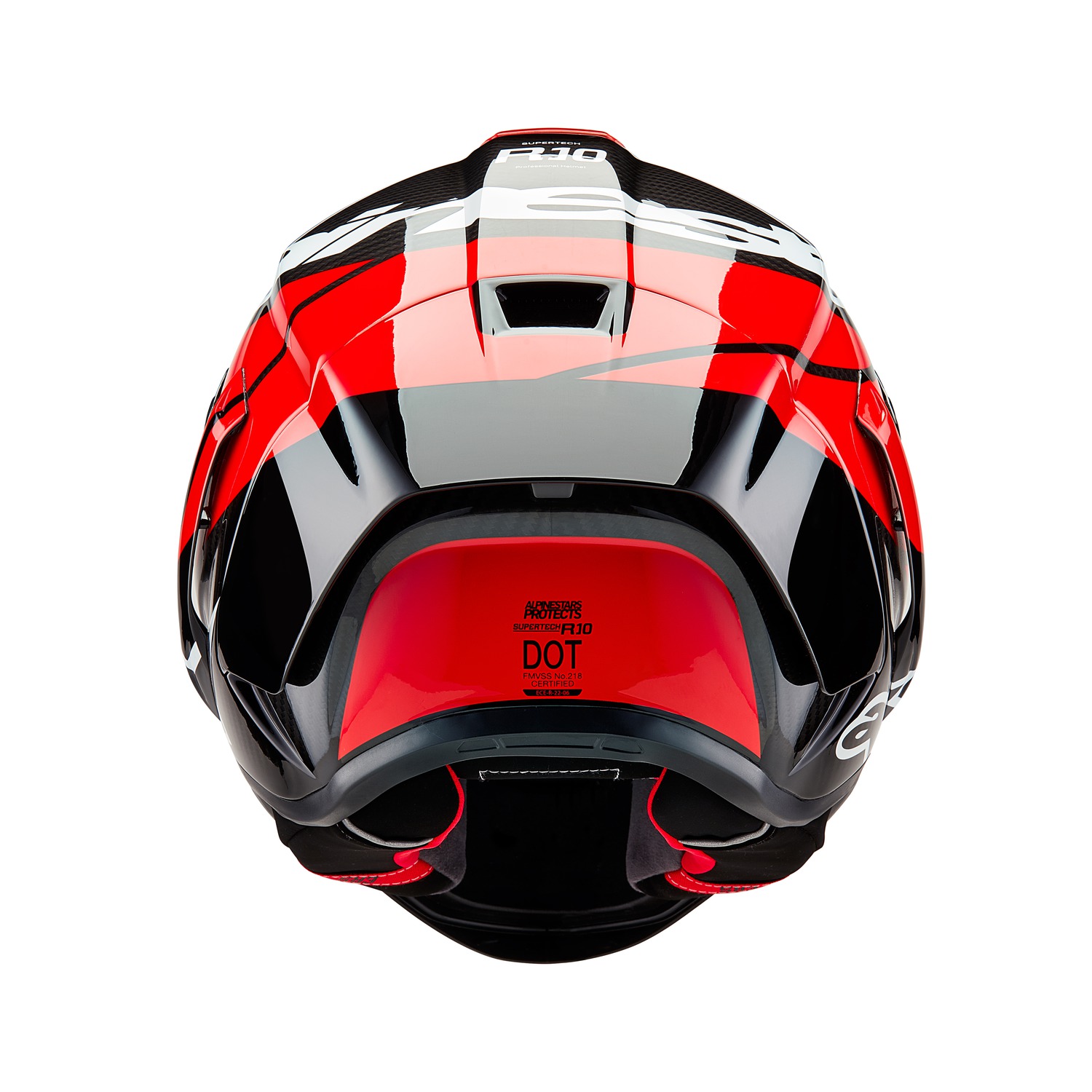 helmet SUPERTECH R10 ELEMENT, ALPINESTARS (carbon/red fluo/white) 2025