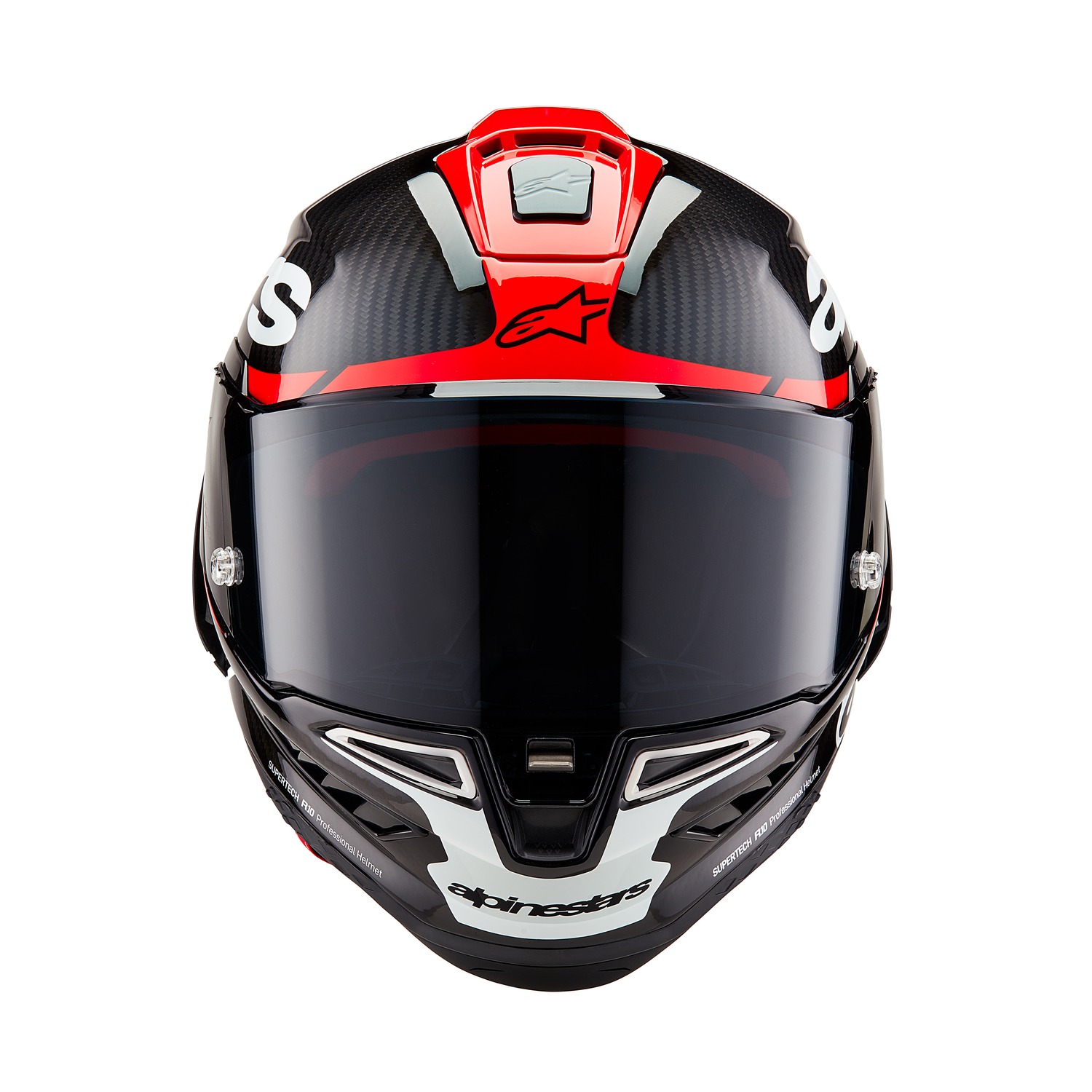 helmet SUPERTECH R10 ELEMENT, ALPINESTARS (carbon/red fluo/white) 2025