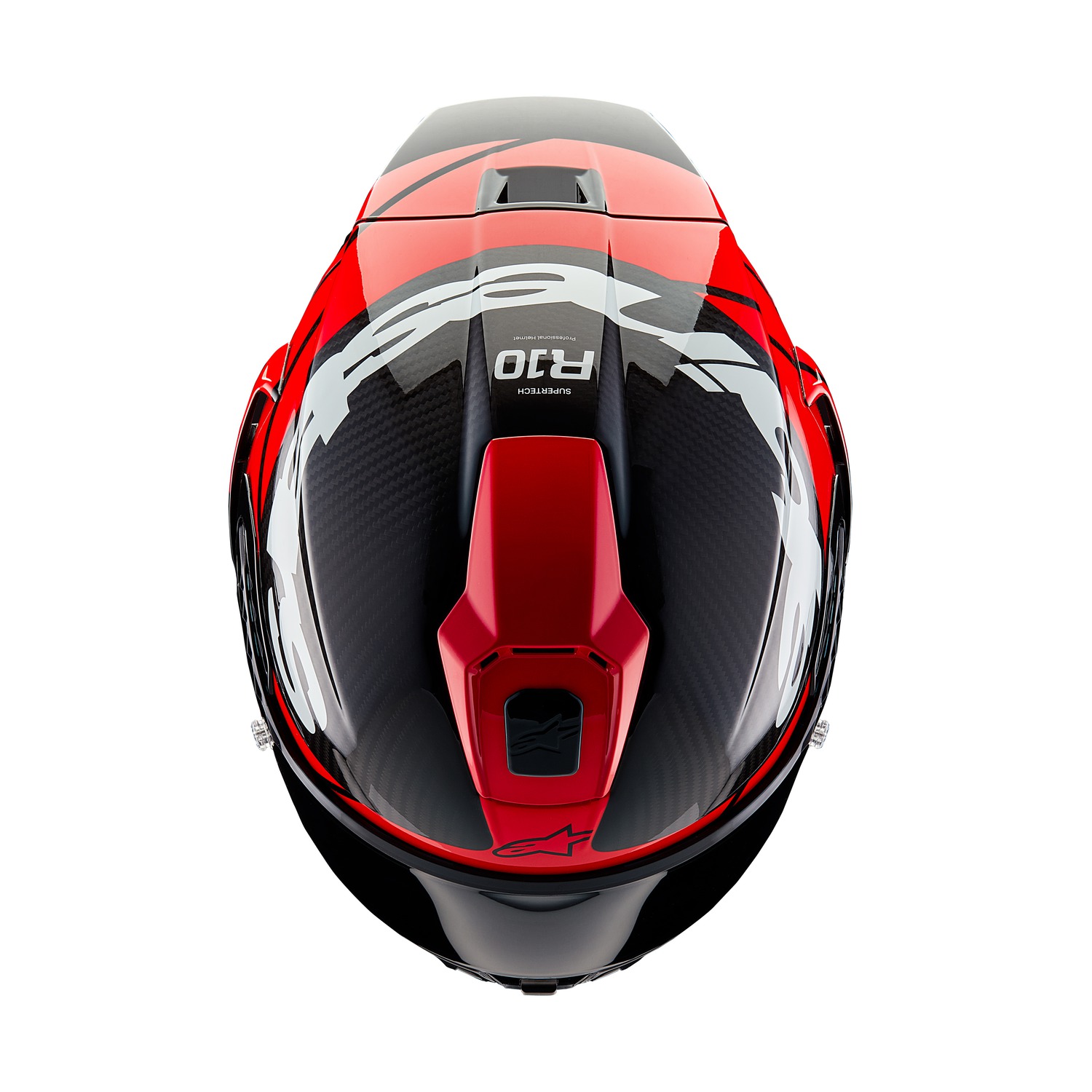 helmet SUPERTECH R10 ELEMENT, ALPINESTARS (carbon/red fluo/white) 2025