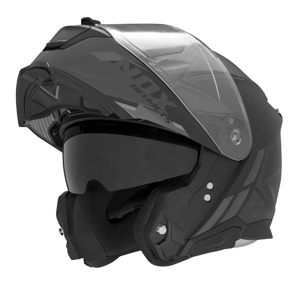NOX FLIP-UP HELMET N967 SYNCHRO MATT BLACK TITANIUM