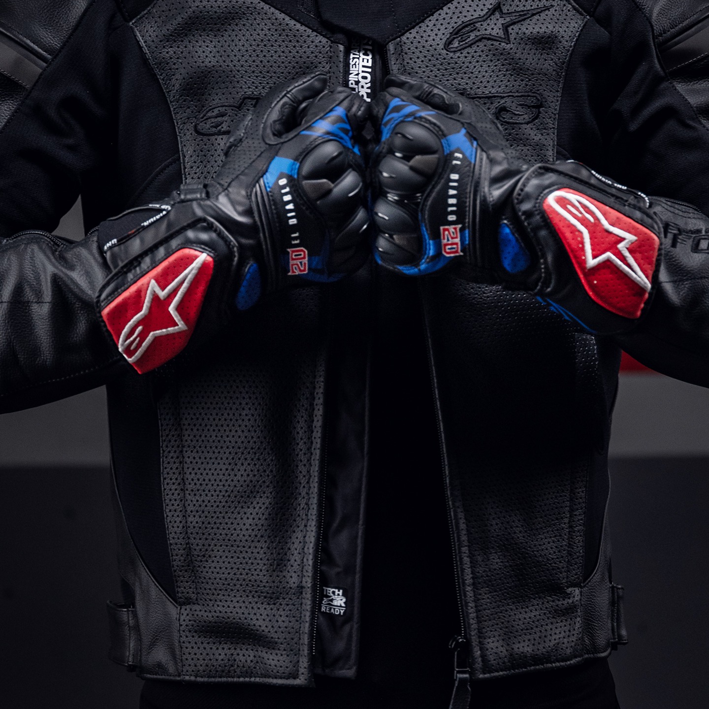 gloves SP-8 3 MONSTER FQ20 collection, ALPINESTARS (black/red/blue/white) 2025