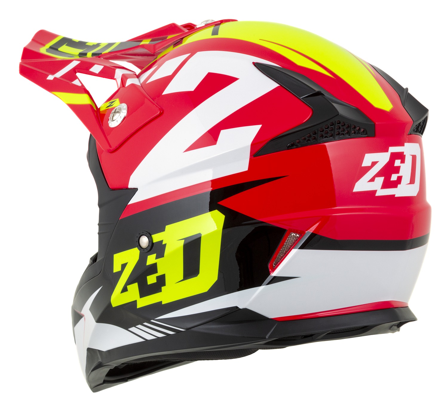 helmet X1.9D TARGA, ZED, kids (red/yellow fluo/black/white) 2025