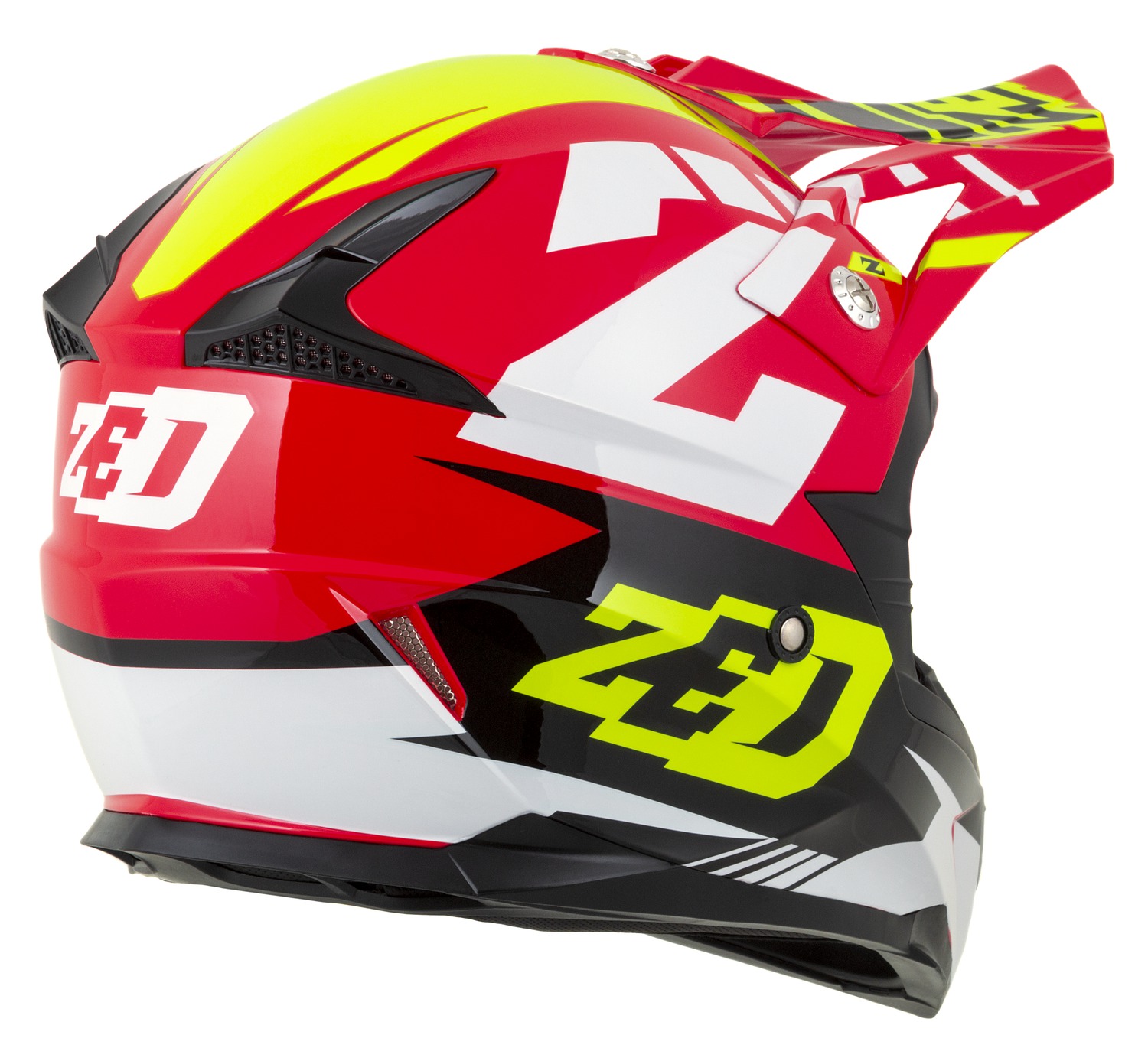helmet X1.9D TARGA, ZED, kids (red/yellow fluo/black/white) 2025