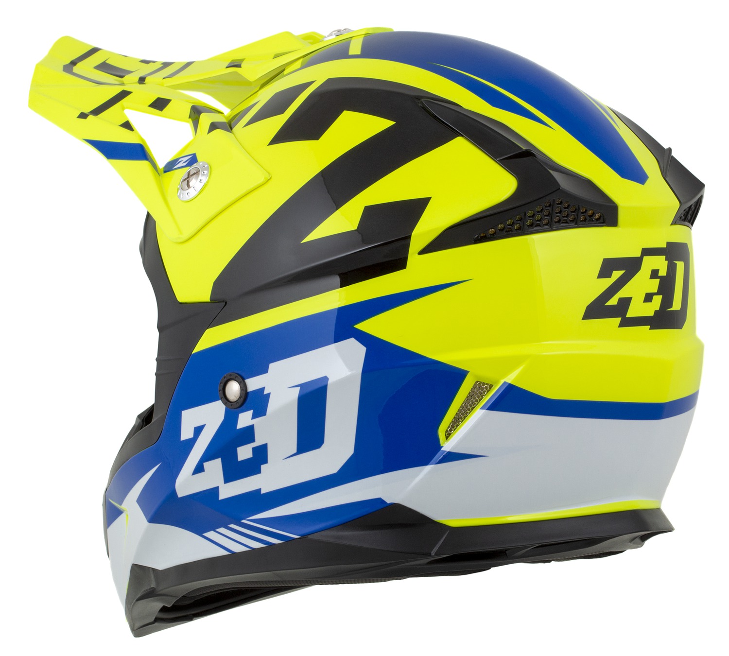 helmet X1.9D TARGA, ZED, kids (yellow fluo/blue/black/white) 2025