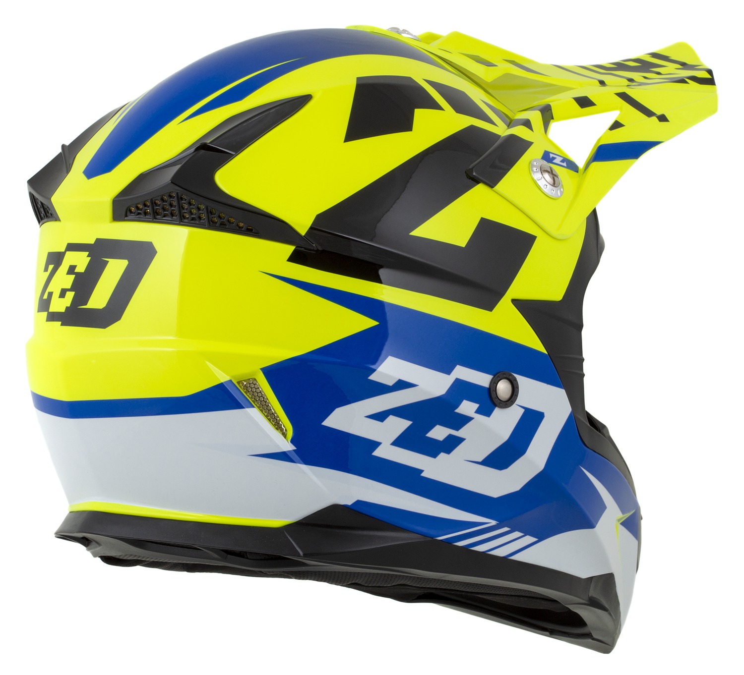 helmet X1.9D TARGA, ZED, kids (yellow fluo/blue/black/white) 2025
