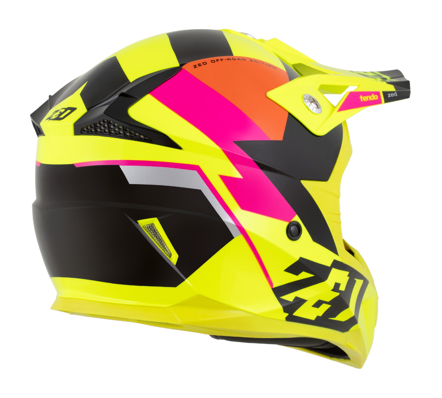 helmet X1.9D TENDO, ZED, kids (yellow fluo/pink/orange/black) 2025