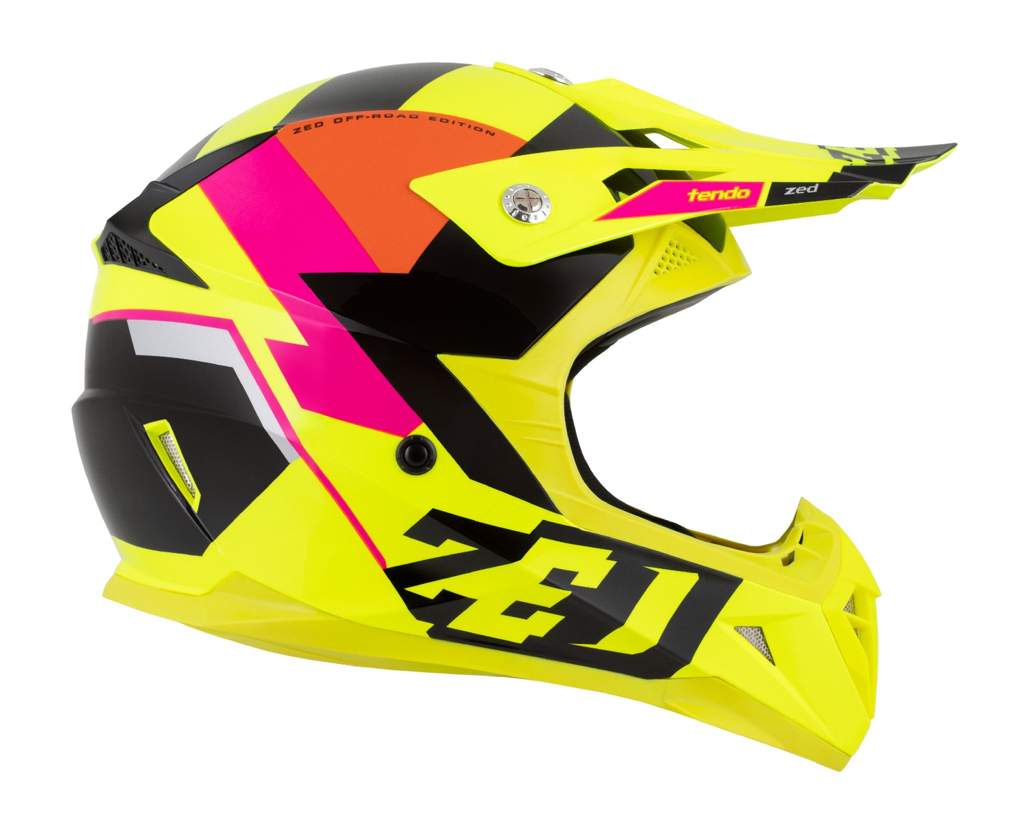 helmet X1.9D TENDO, ZED, kids (yellow fluo/pink/orange/black) 2025