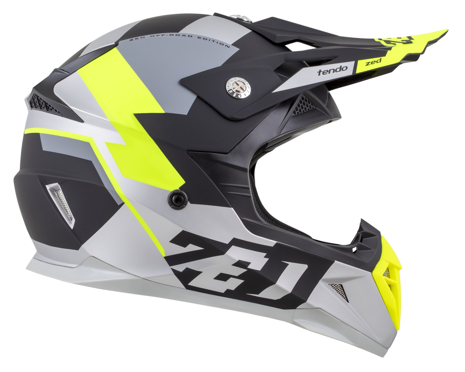 helmet X1.9D TENDO, ZED, kids (black matt/dark gray/light gray/yellow fluo) 2025