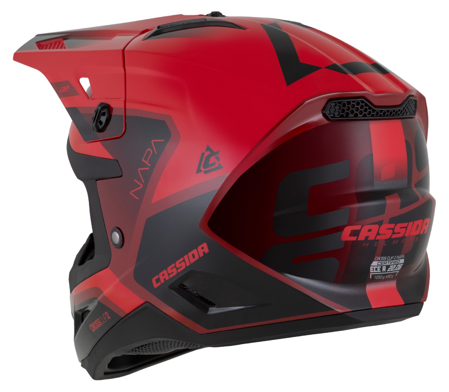 helmet Cross Cup 2 Napa, CASSIDA (pearl red/maroon/black) 2025