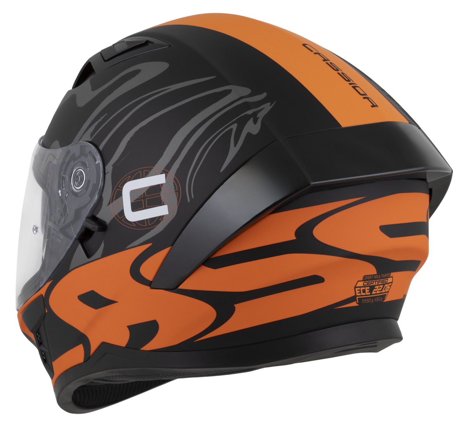 helmet Orbit Multivers, CASSIDA (black matt/orange/gray/white) 2025