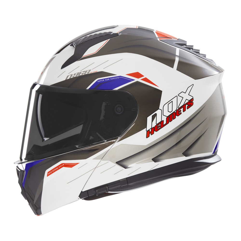 helmet N968 Ultra, NOX (white,brown) 2025