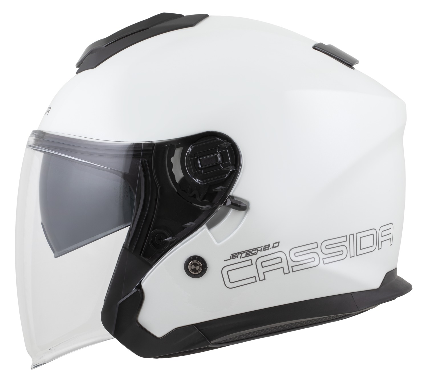 helmet Jet Tech 2.0 Solid, CASSIDA (white/black/gray) 2025